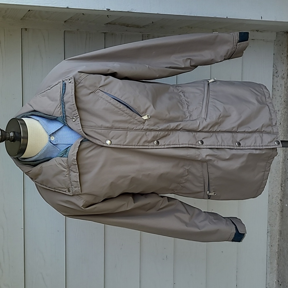 THE NORTH FACE Khaki Beige Tan Nylon Fill Gore Tex USA Mens Sz M Jacket Coat VTG